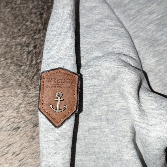 Naketano Funnel Cowl Neck Pullover Sweatshirt Grey Women's Medium - Picture 6 of 10